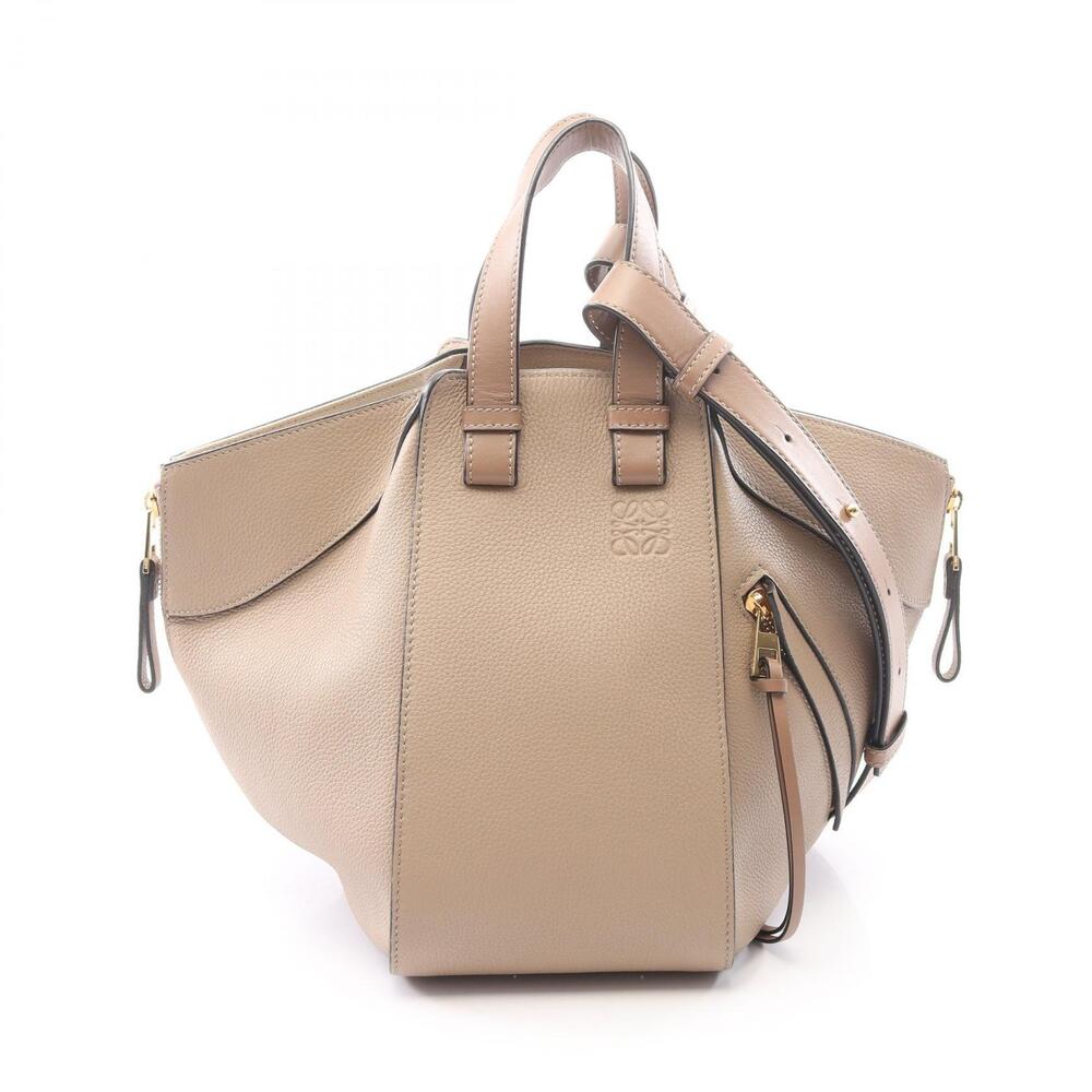 Loewe Hammock Top Handle Bag Leather Beige Tan